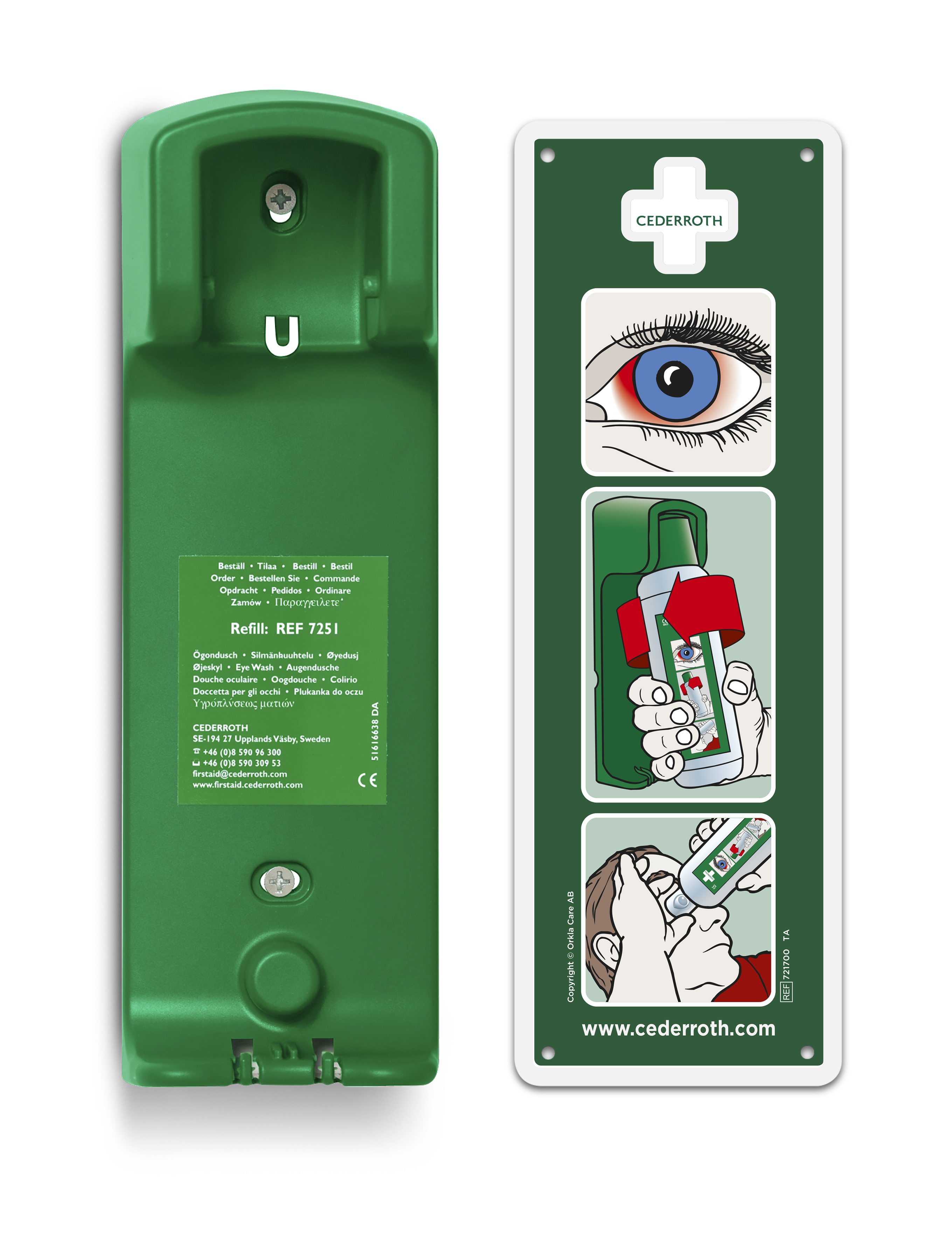 Wandhalterung für CEDERROTH Augenspülflasche