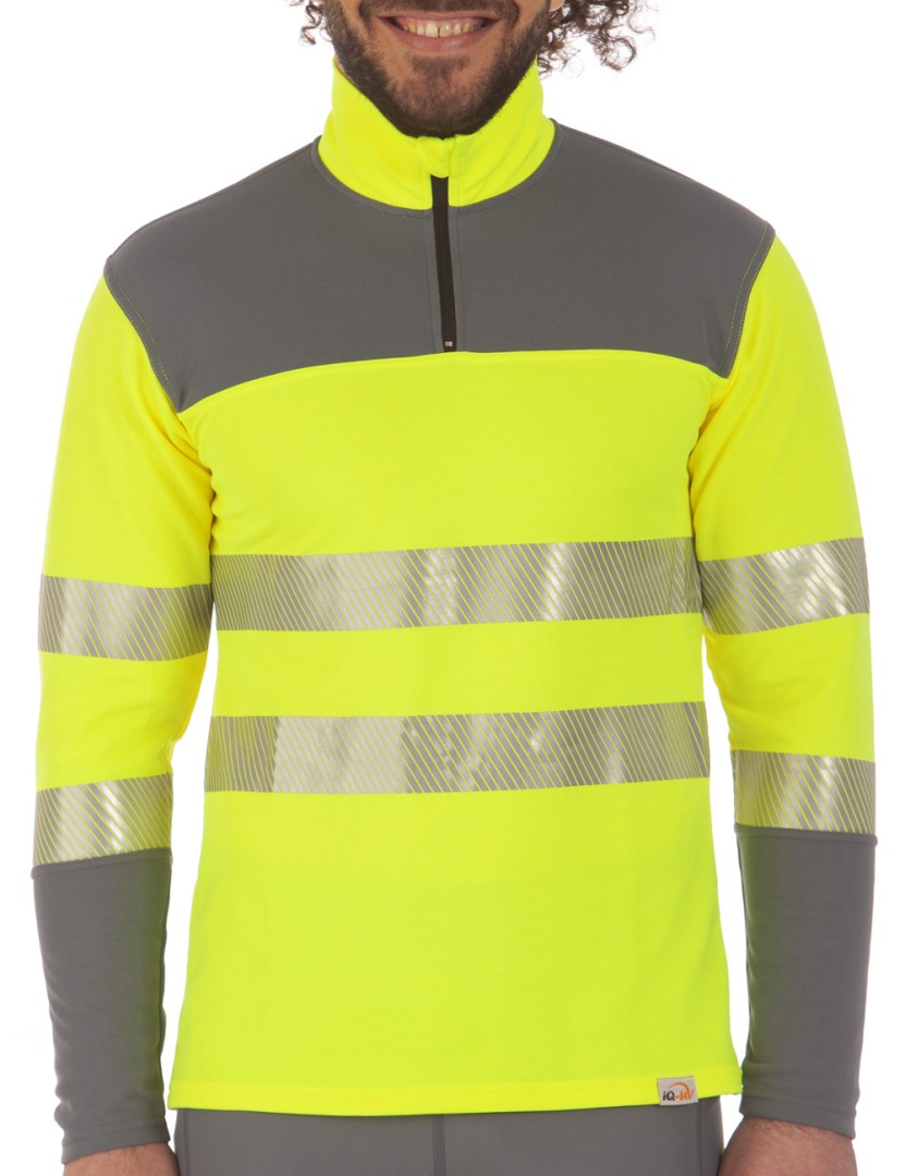 HIVI UV Zip Up Shirt zweifarbig Langarm Kl.2 /"inkl. Patchemblem Rücken"