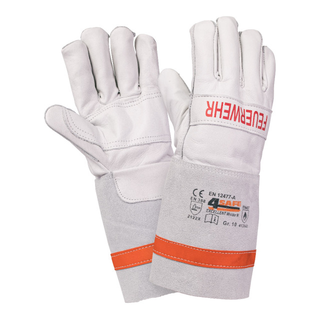 Handschuh Feuerwehr, Spezial mit Ring und Karabinerhaken